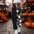 thumbnail image 1 of Blue Halloween Pajama Pants for Women Casual Pj Bottoms for Women Drawstring Lounge Pants with Pockets S, 1 of 9