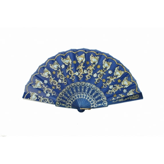 Blue Hand Fan