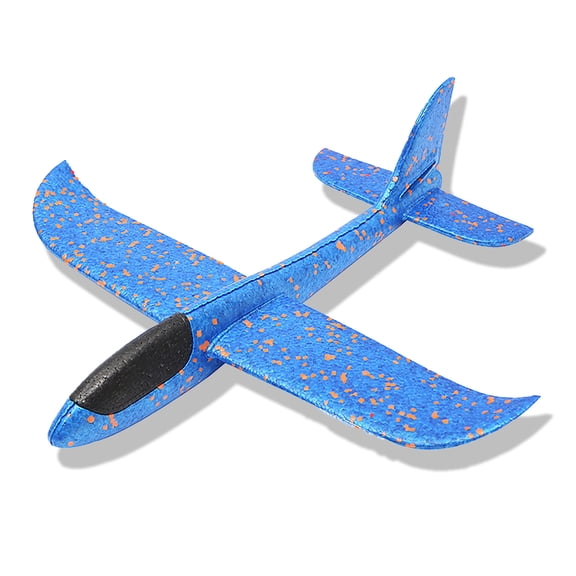 Blue Hand Launch Glider Airplane, Foam Throwing Aircraft Toy Standard Model for Outdoor Aviation Fun