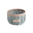 thumbnail image 1 of Blue Hand Woven Rattan Flower Basket In Blue Rustic Planter Pot For Succulents Orchid And Greeneries Decorative Home Garden, 1 of 6