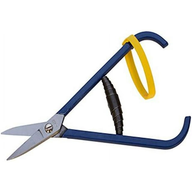 Blue Handle Metal Shears 7 Inch Straight Blade W/ Spring Made In France