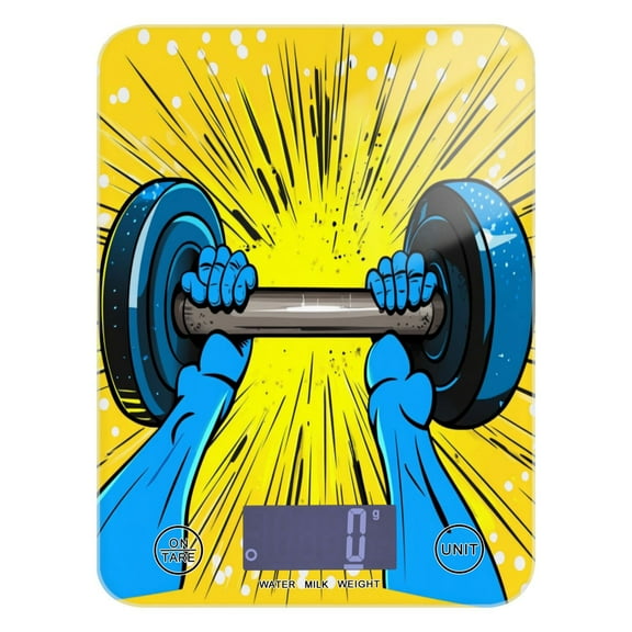 Blue Hands Lifting Weights Food Scale Digital Kitchen Scale Waterproof Grams Ounces lbs for For Baking and Cooking