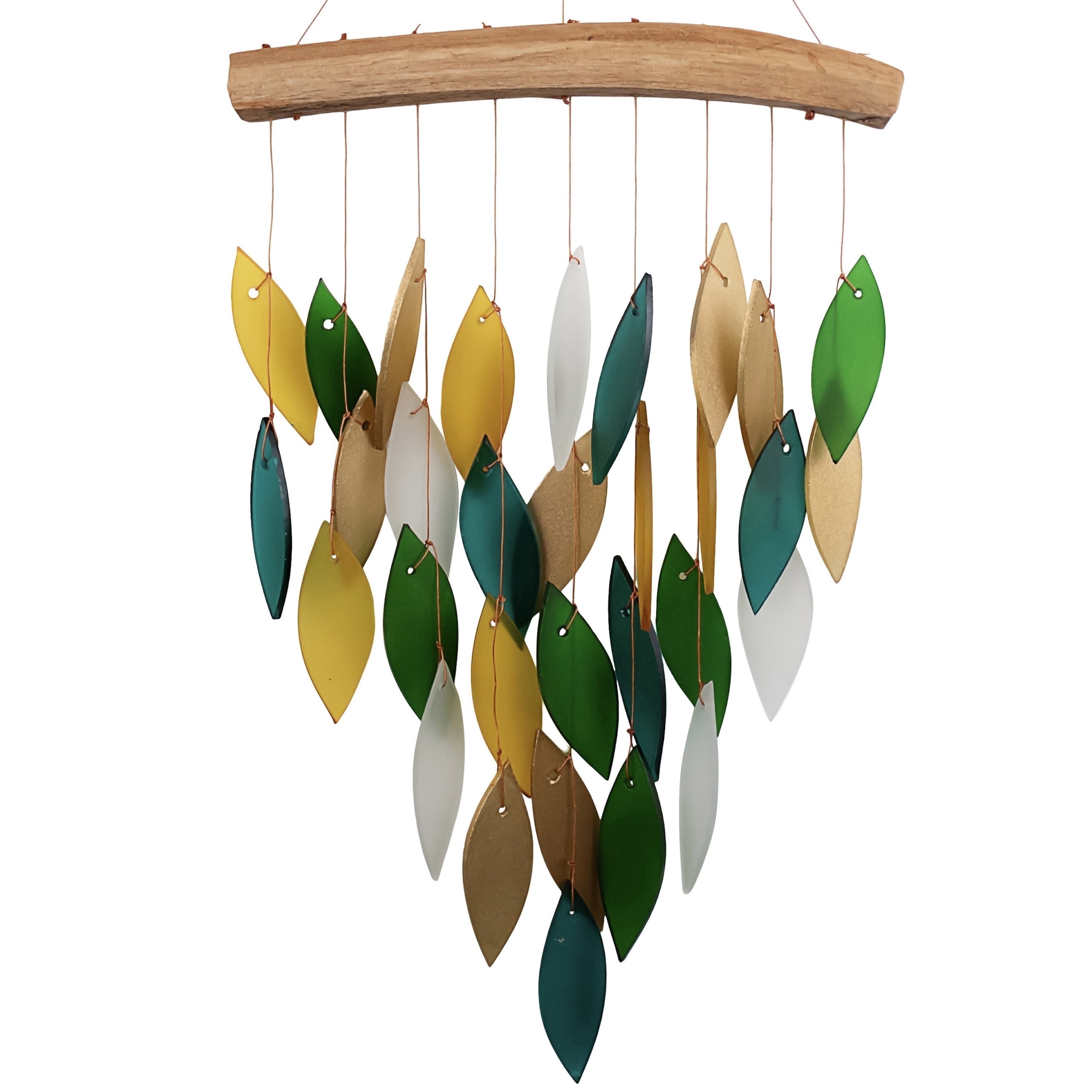 Blue Handworks Glass Wind Chime Rainforest Waterfall Hanging Wind Chimes Garden Decor