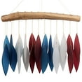 thumbnail image 1 of Blue Handworks Glass Wind Chime Red White and Blue Wind Chimes 4th of July Decor, 1 of 8
