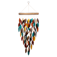 thumbnail image 1 of Blue Handworks Santa Fe Deluxe Waterfall Glass and Driftwood Chime - Sandblasted Glass and Found Wood Handcrafted Wind Chime for Home and Garden, 1 of 5