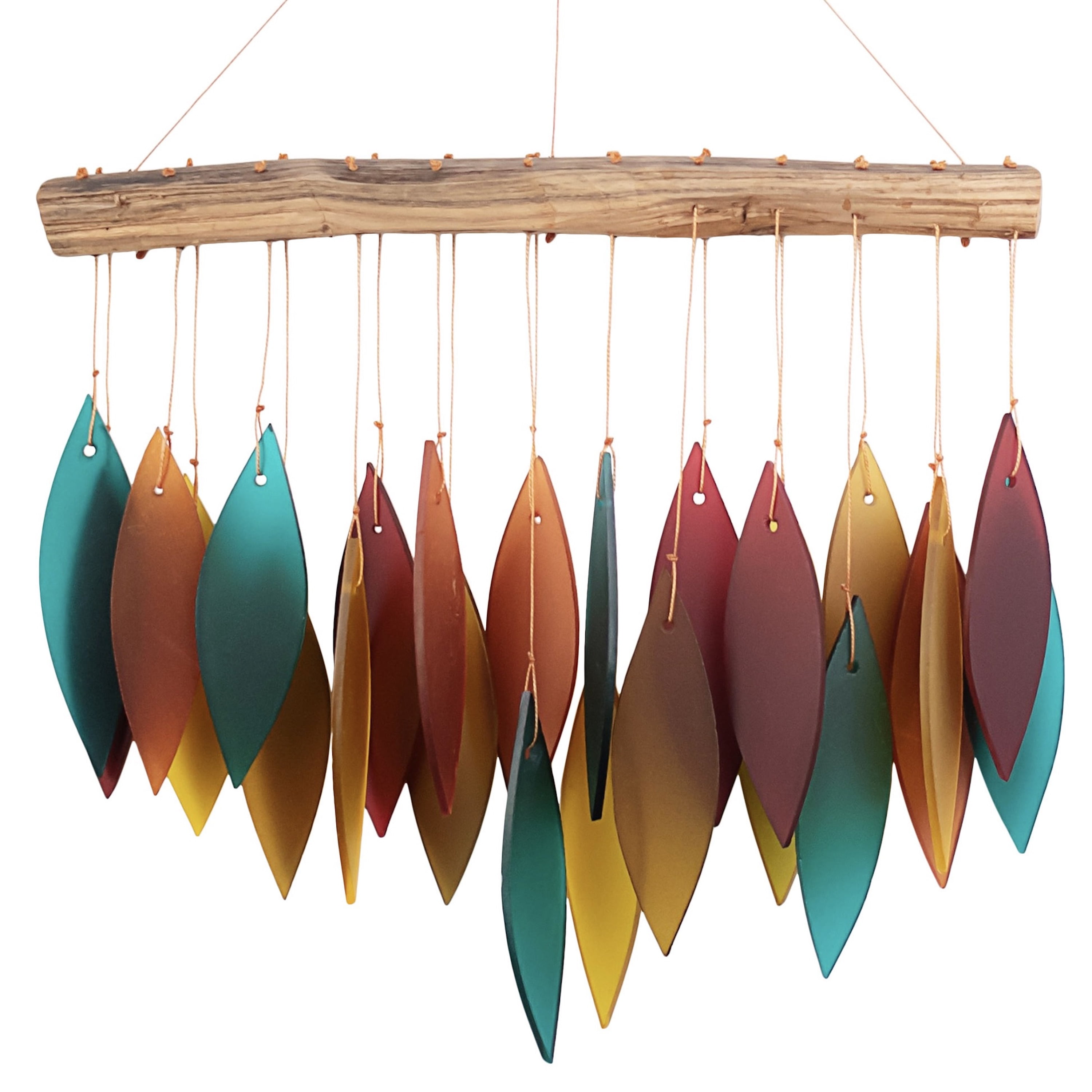 Santa Fe Multicolor Driftwood and Glass Wind Chime