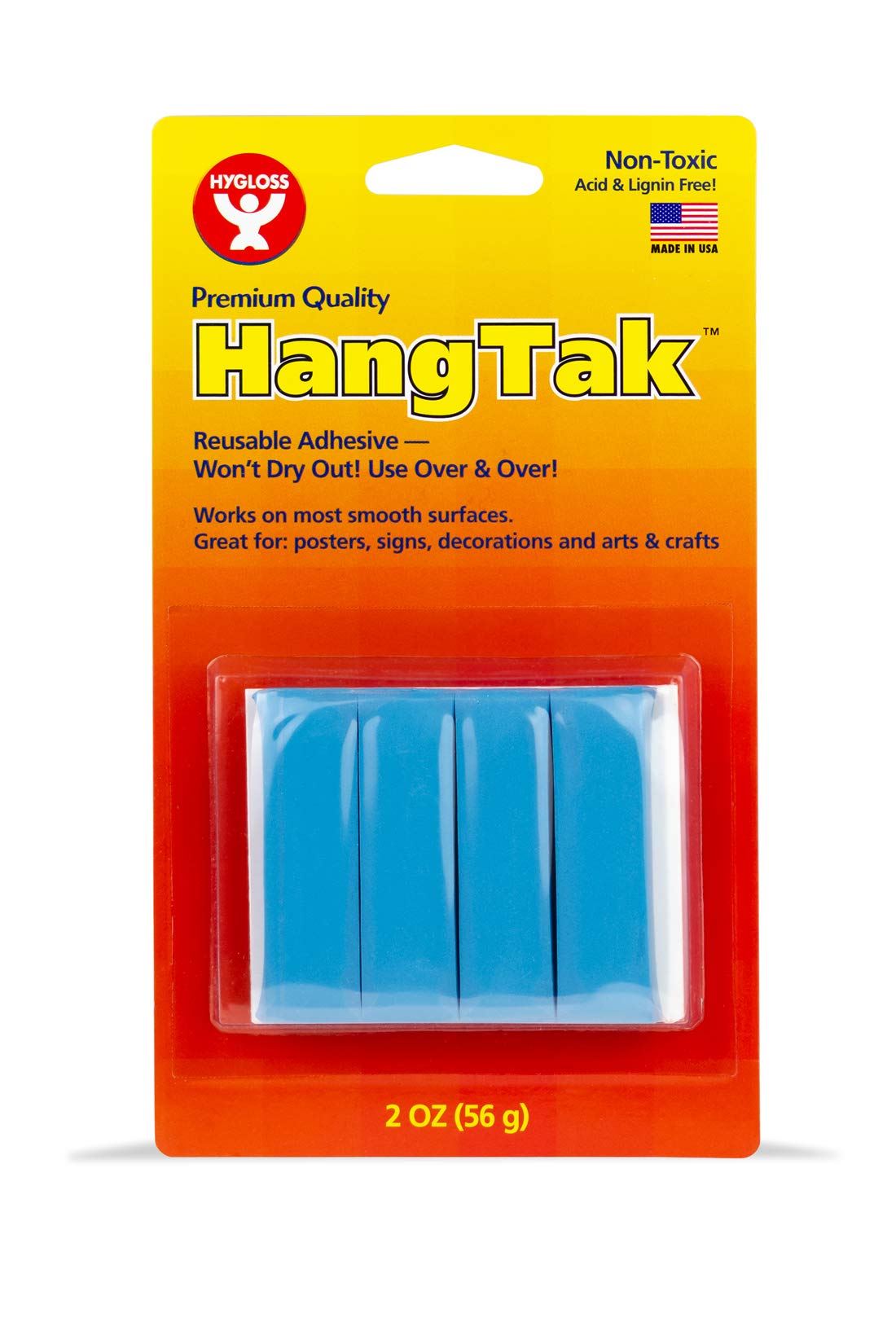 Blue HangTak Putty, 2 oz. Removeable and Reusable Picture and Poster