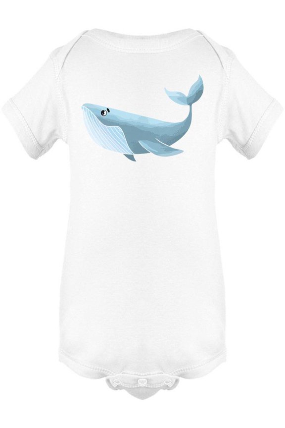 Blue Happy Whale Design Bodysuit Infant -Image by Shutterstock,  24 Months