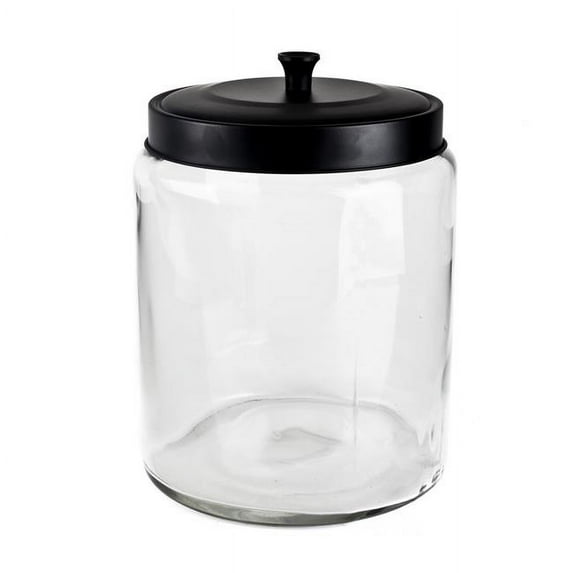 Blue Harbor 32792 196 oz Glass Jar with Black Metal Lid