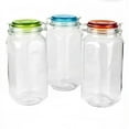 thumbnail image 1 of Blue Harbor 32871 72 oz Square Glass Cliplid - 3 Assorted Color Lid, 1 of 1