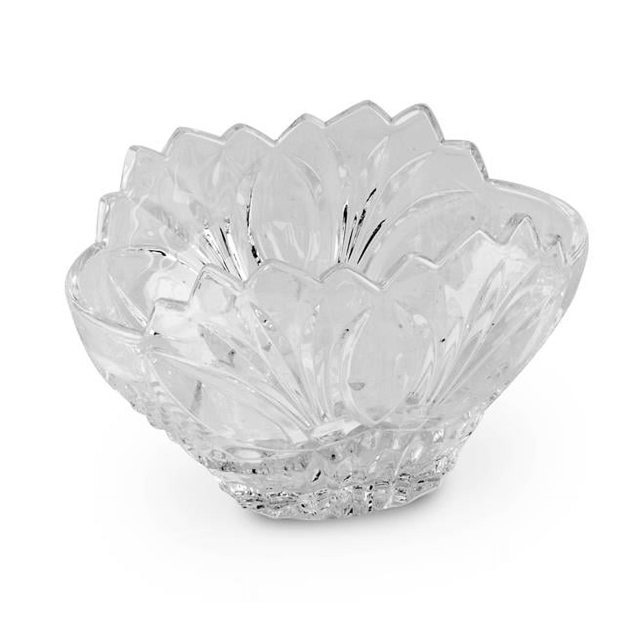 Blue Harbor 33492 6.5 x 4.5 in. Embossed Clear Glass Bowl