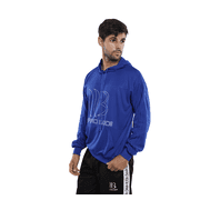 Men’s Blue Hoodie – 2XL, Soft, Comfortable Athletic Pullover by Hard Bodii