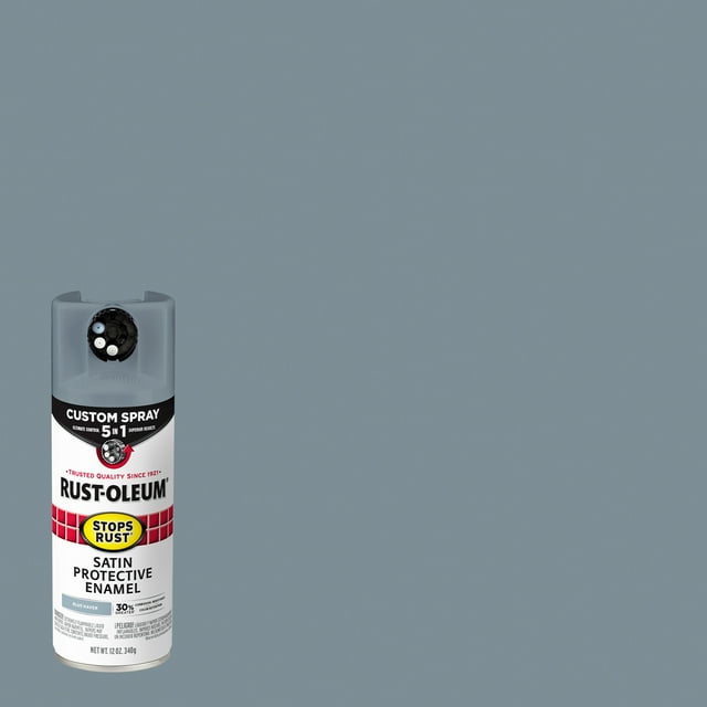 Blue Haven, Rust-Oleum Stops Rust Custom Spray 5 in 1 Satin Spray Paint-383423, 12 oz, 6 Pack