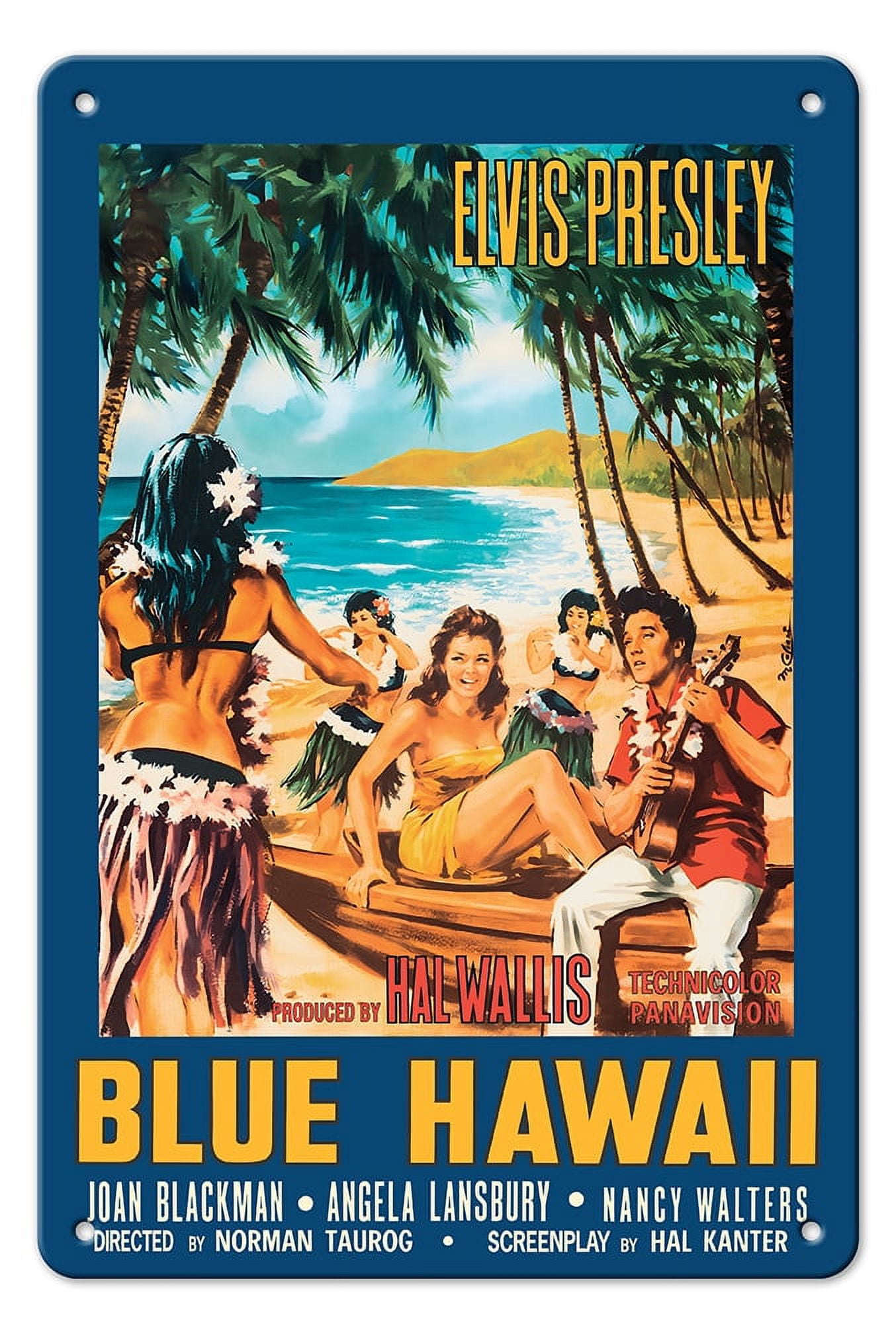 Blue Hawaii - Elvis Presley - Vintage Film Movie Poster by Mauro