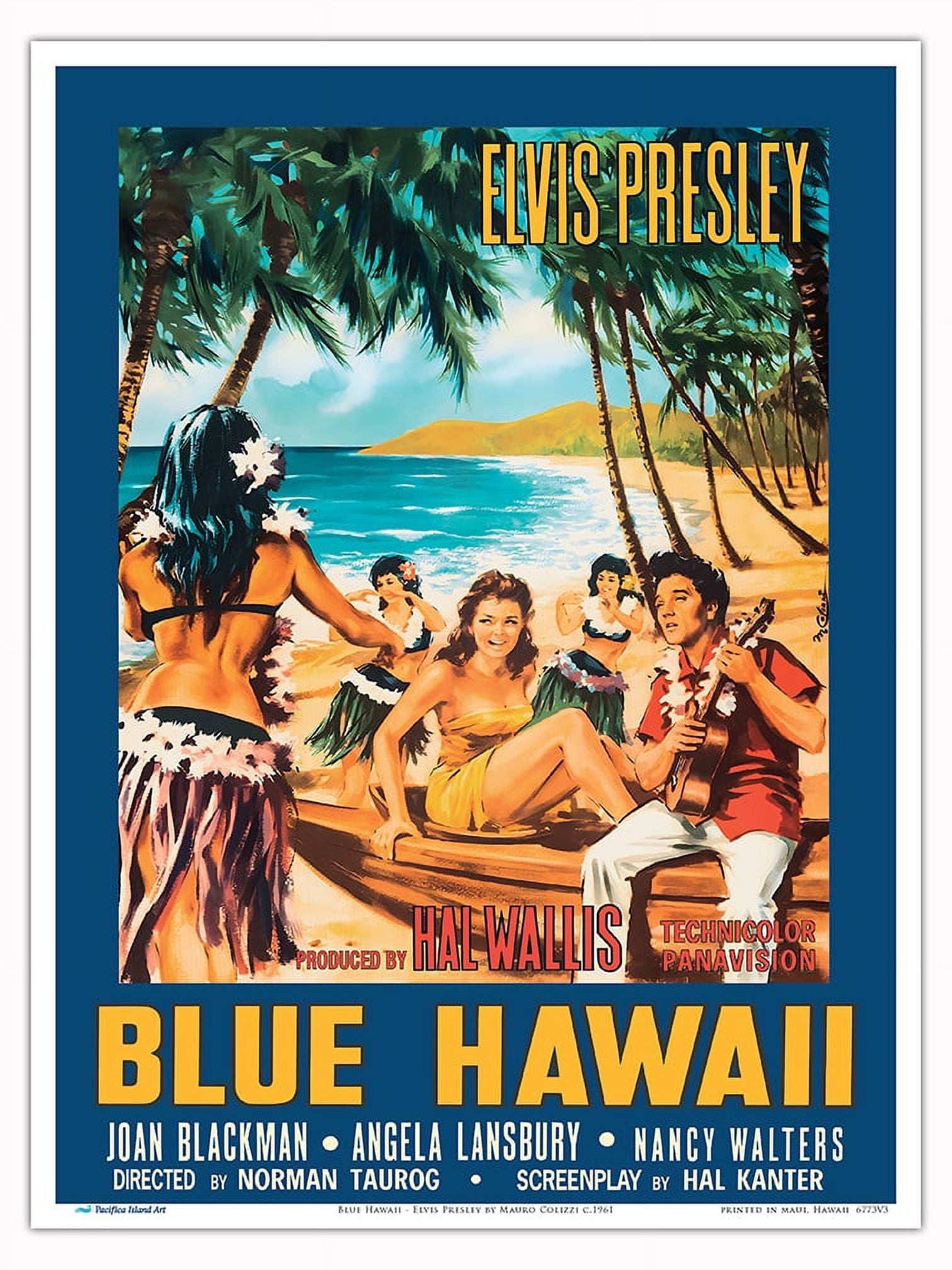 Blue Hawaii - Elvis Presley - Vintage Film Movie Poster by Mauro