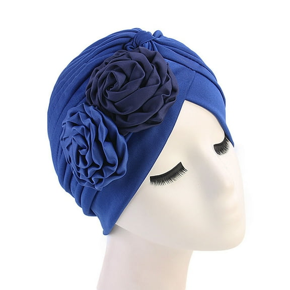 Blue Headband for Women Cancer Head Scarf Hat Cap Hair Scarf Turban Head Wrap Turban Hats Headwear