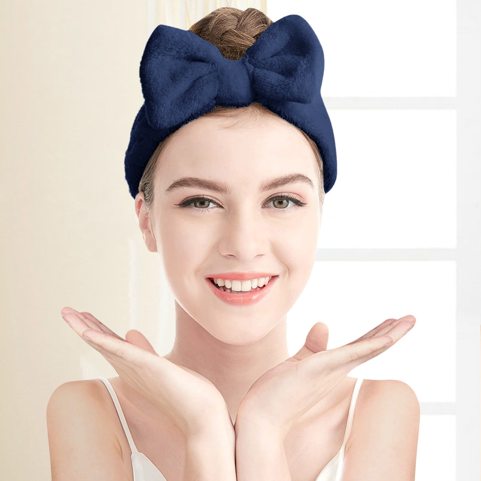 Blue Headband for Women Hydrotherapy Headband 1 Piece Bow 