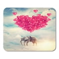 thumbnail image 1 of Blue Heart Elephant Flying Balloons in The Sky Pink Funny Mousepad Mouse Pad Mouse Mat 9x10 inch, 1 of 3