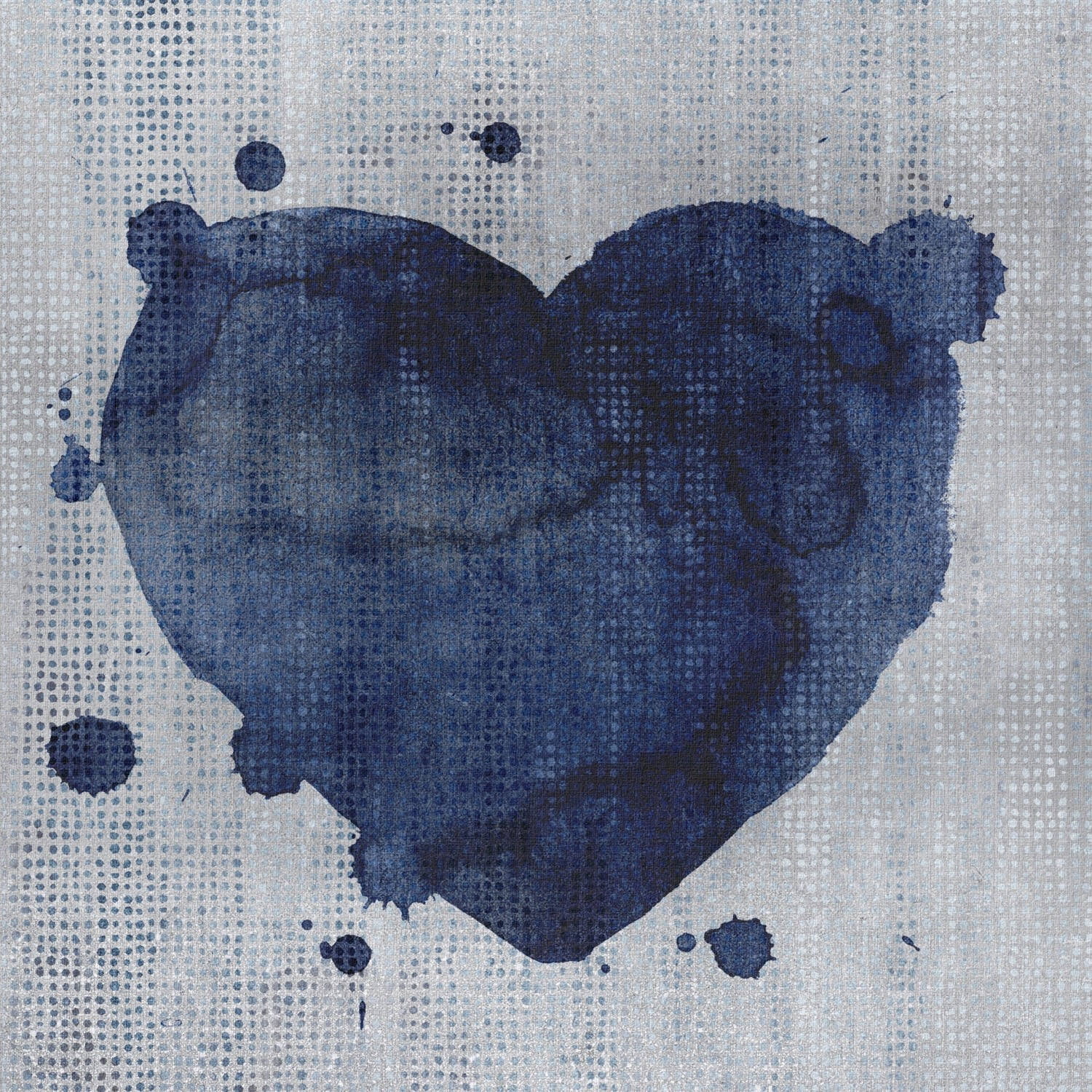 "Blue Heart" Painting Print on Wrapped Canvas