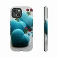 thumbnail image 1 of Blue Heart Rose Sparkling Glitter iPhone Case Valentine’s Day Couples Gift Compatible with iPhone 11/12/13/14/15/16 (Pro Max/Plus), 1 of 9