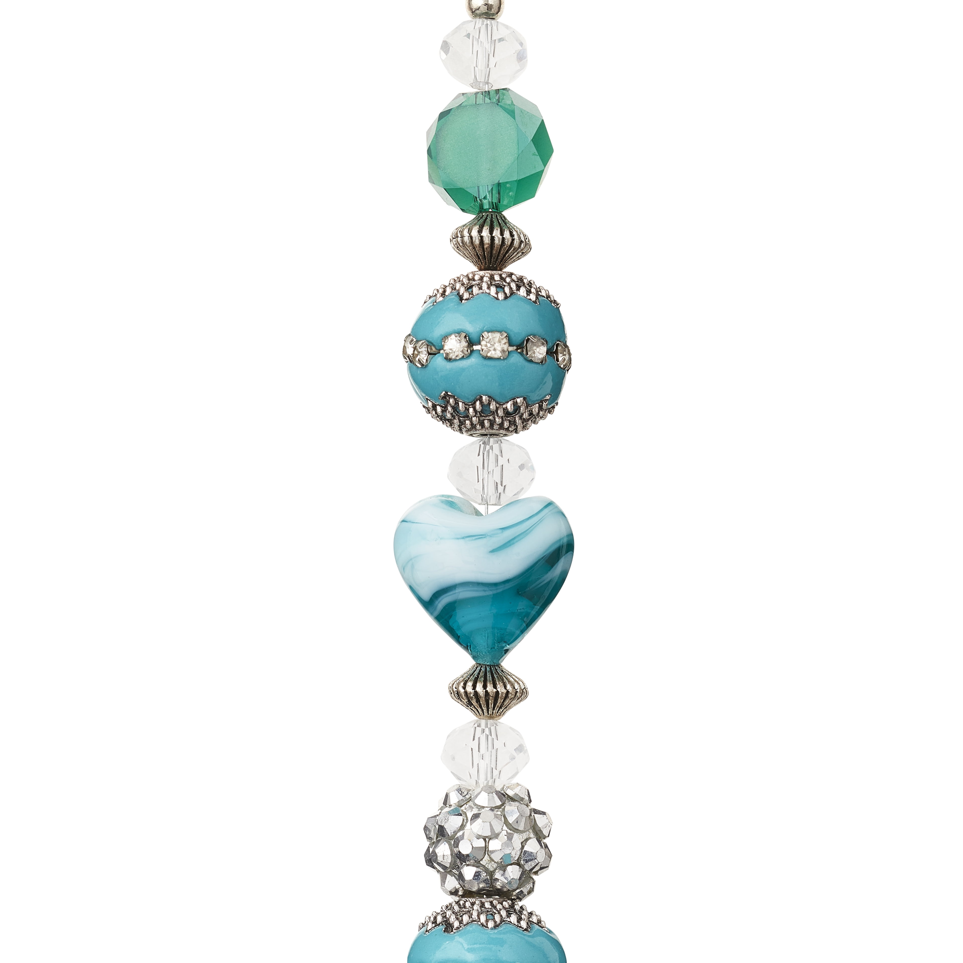 Blue Heart Strung Beads By Bead Landing