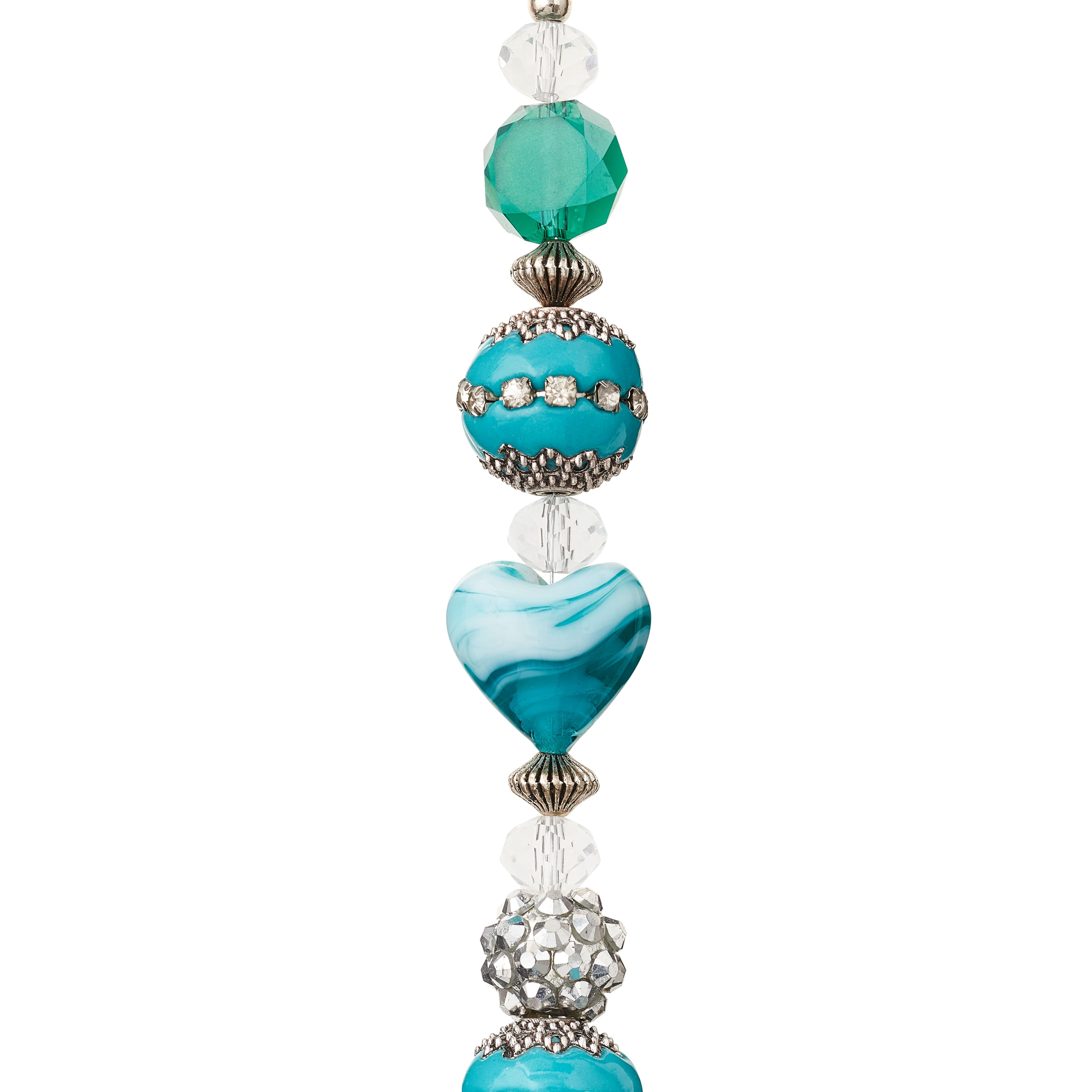 Blue Heart Strung Beads By Bead Landing Walmart