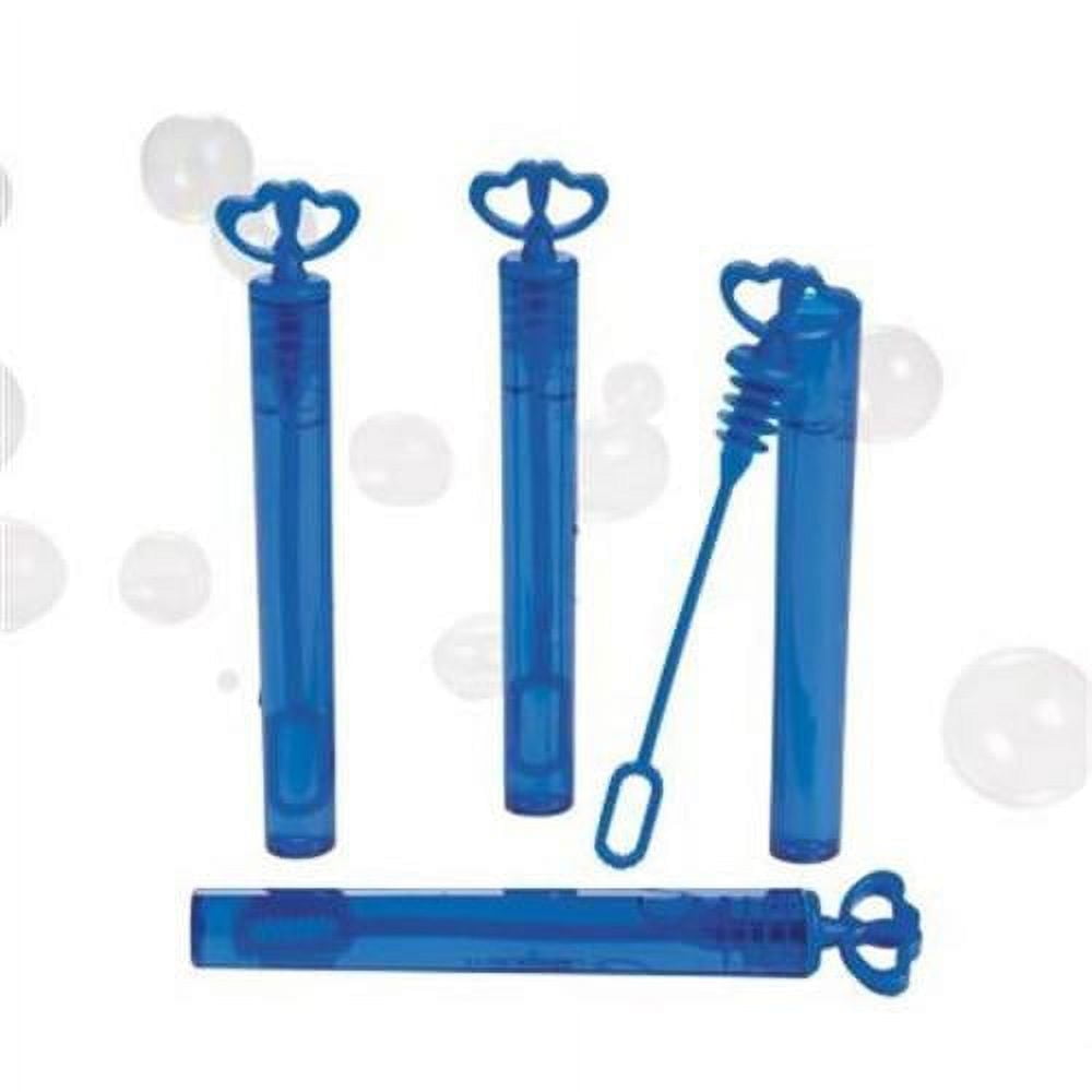 Blue Heart Tube Bubble Bottle - Toys - 24 Pieces