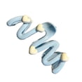 thumbnail image 1 of Blue Heart Waved Shaped Hair Claw for Women Sweet Irregular Acrylic Hairpin Women’s Fashion Hair Clip Cream Color, 1 of 8