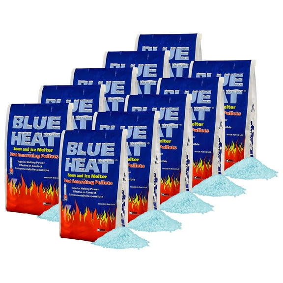 Blue Heat 5 Pack Ice Melt Pellets Deicer and Snow Removal for Driveway, 20 Pounds, BH20
