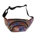 thumbnail image 1 of Blue Heaven Glitter Party Round Pocket Fanny Pack - Multicolored - Size Medium, 1 of 3