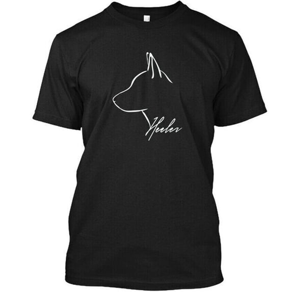 Blue Heeler Cattle Dog Profile T D - T-Shirt Made In The Usa, Size S To ...