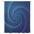 thumbnail image 1 of Blue Helix Stripes Sheer Curtains 108" Extra Long, Modern Minimalism Abstract Line Art Light Filering Curtains, Privacy Drapes Simi Floor to Veiling Curtain for Living Room Large Window Treatment, 1 of 9