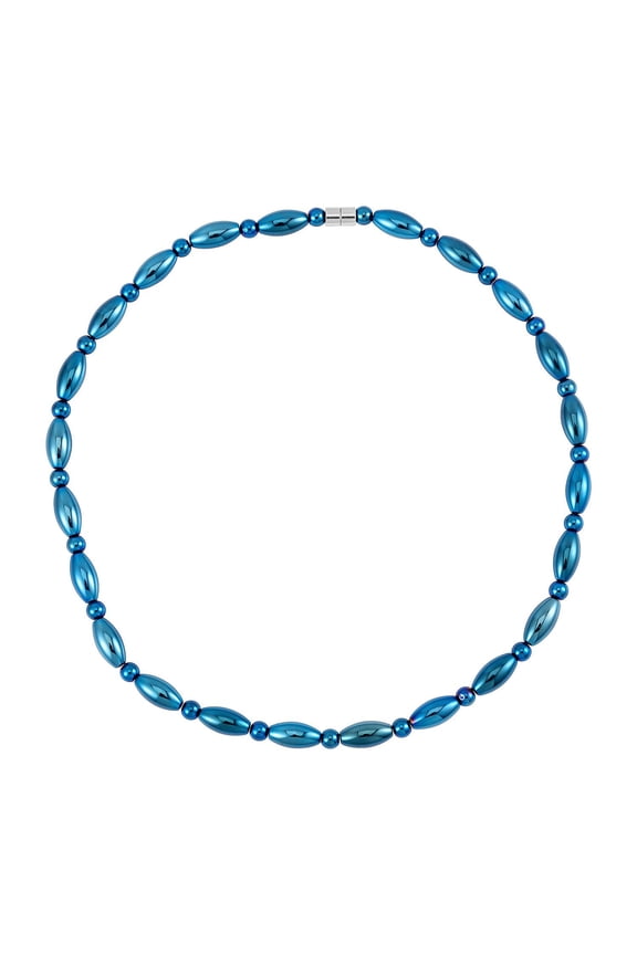 Blue Hematite Silvertone Beaded Necklace for Women Jewelry Size 20" Ct 302.99 Birthday Christmas Gifts for Women