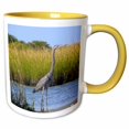 thumbnail image 1 of 3drose, Blue Heron, 15oz Two-tone Yellow Mug, 1 of 6
