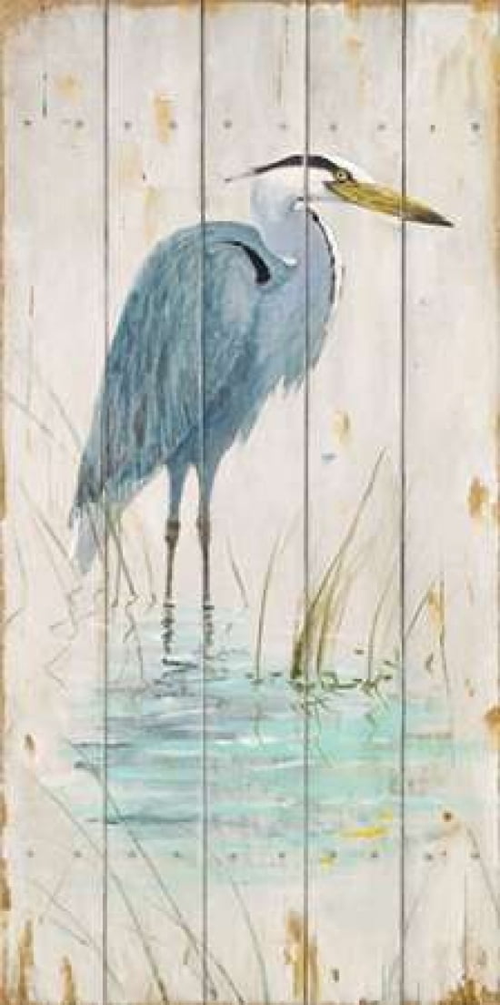 Blue Heron Canvas Art - Arnie Fisk (10 x 20)