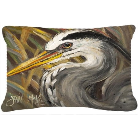 Blue Heron Canvas Fabric Decorative Pillow