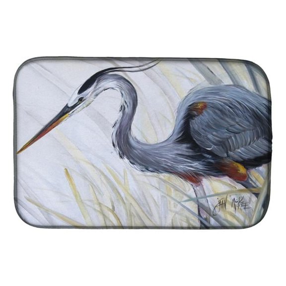 Blue Heron Frog Hunting Dish Drying Mat