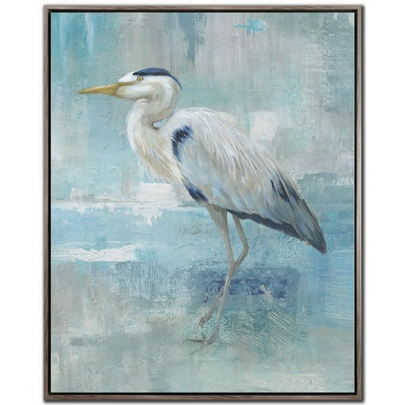 Blue Heron II, 24" x 30" Hand Embellished Canvas Wall Art by Art Source