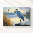 Blue Heron Morning Poster Serene Lake & Misty Reeds Wall Art Home Decor ...