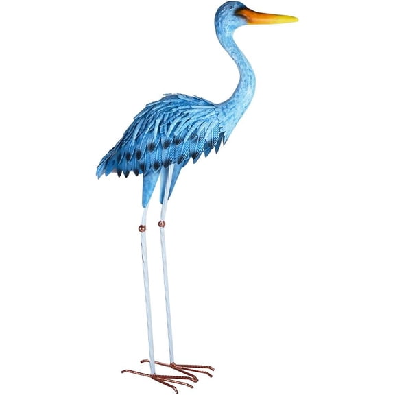 Blue Heron Statue Animal Sculpture Garden Decoration Metal Yard Art for Yard Outdoor Decoration