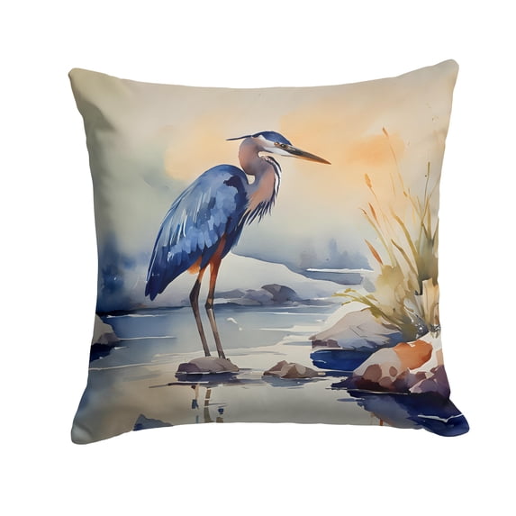 Blue Heron Throw Pillow 14 in x 14 in