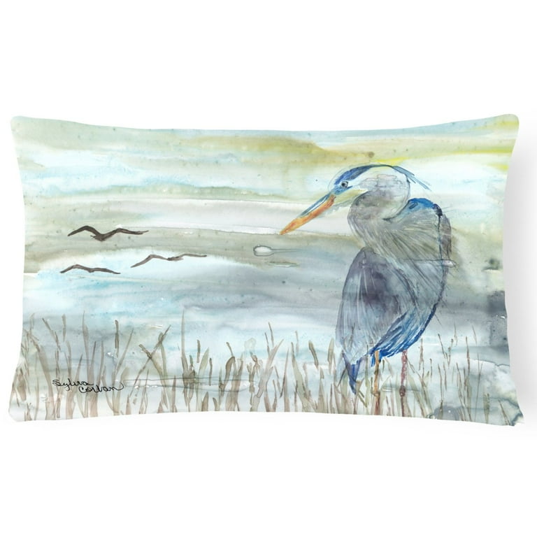Blue hotsell heron pillow