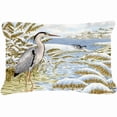 thumbnail image 1 of Blue Heron by the Water Fabric Decorative Pillow, 1 of 3