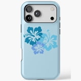 Blue Hibiscus Flower Tropical for iPhone Case 11 through 17 Pro Max — free download