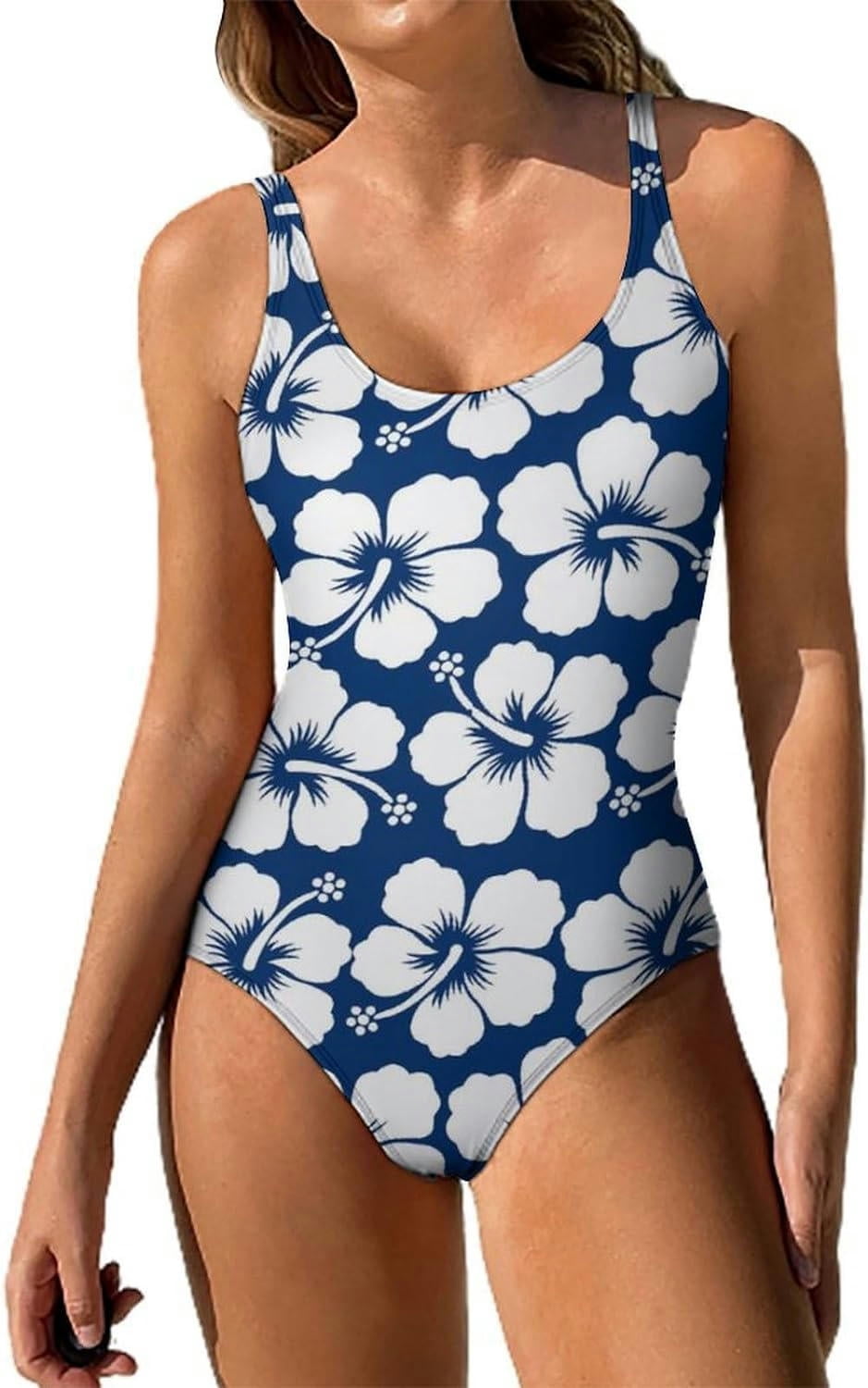 Women's One Piece Swimsuit - Bandeau Tummy Control Bathing Suit With Molded Cups