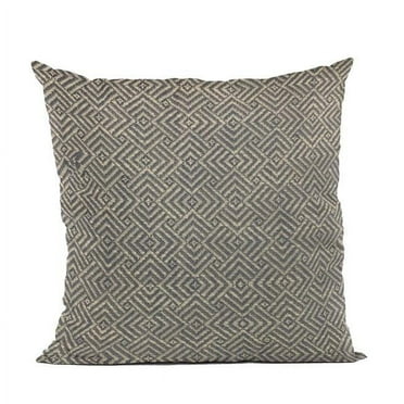 Blue Hidden Maze Plaid Luxury Throw Pillow - 18 x 18 in.