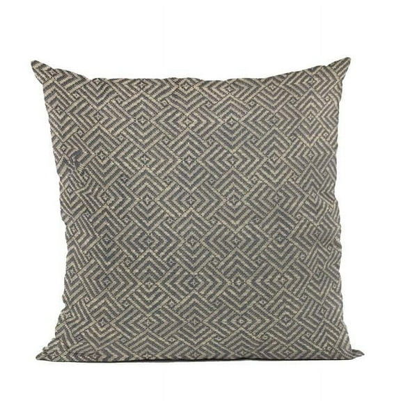 Blue Hidden Maze Plaid Luxury Throw Pillow - 20 x 30 in. Queen Size