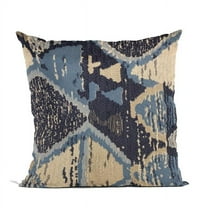 Blue Hidden Seas Abstract Luxury Throw Pillow - 20 x 20 in.
