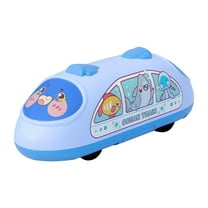Blue High Speed Train Model Toy With Double Pull Action And Simulation Design, Educational Kids Fun