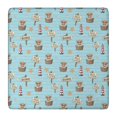 thumbnail image 1 of Blue Highland Cow Bathtub Starfish Pattern Square Fitted Tablecloth with Elastic Edge,Square Table Cover,Washable Elastic Table Cover for Home Kitchen Party Decor 36"x36", 1 of 6